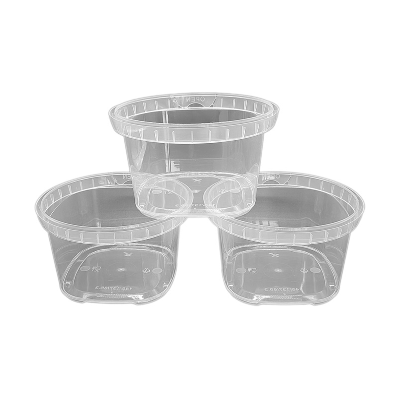 Pp iml seau de yogourt carré en plastique