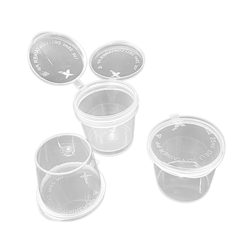 PP tasse de sauce à charnière en plastique